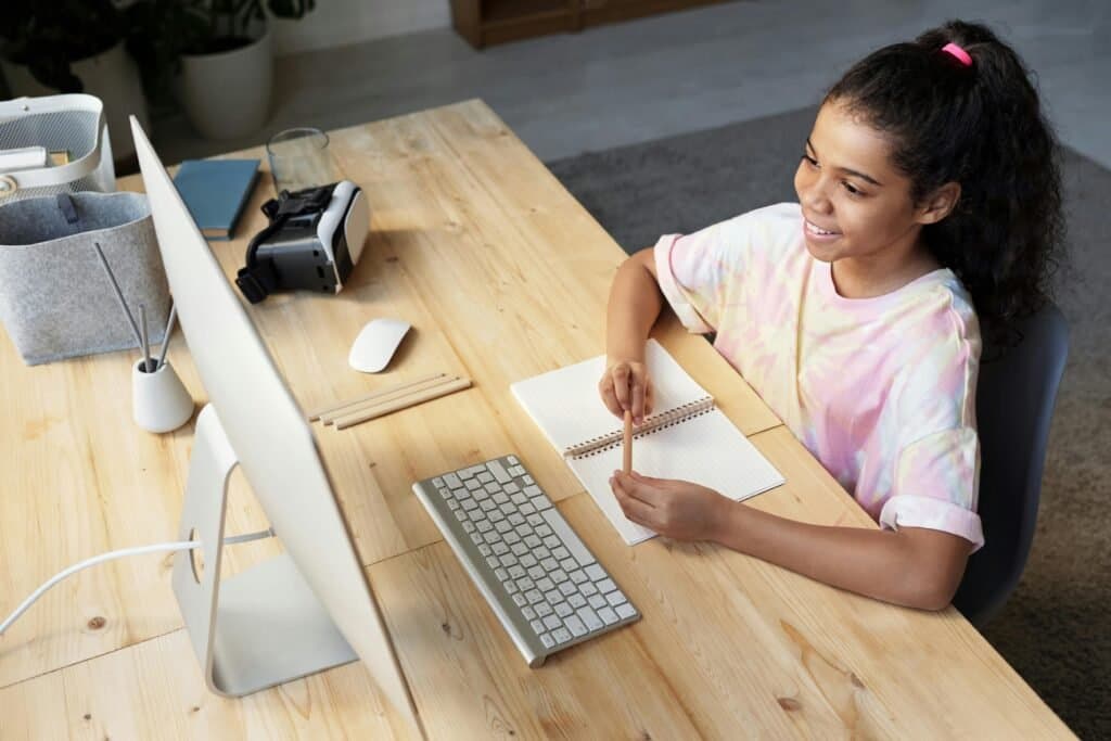 South African child enjoys homeschooling with a positive back to school routine.
