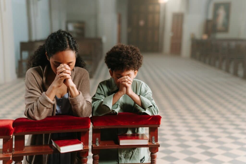 A family demonstrating the principles of a Christian homeschooling curriculum in South Africa.